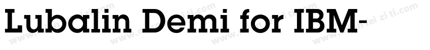 Lubalin Demi for IBM字体转换
